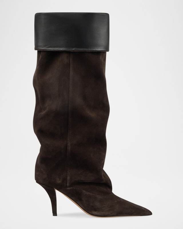 Ines Suede Knee-High Boots